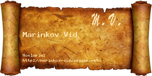 Marinkov Vid névjegykártya